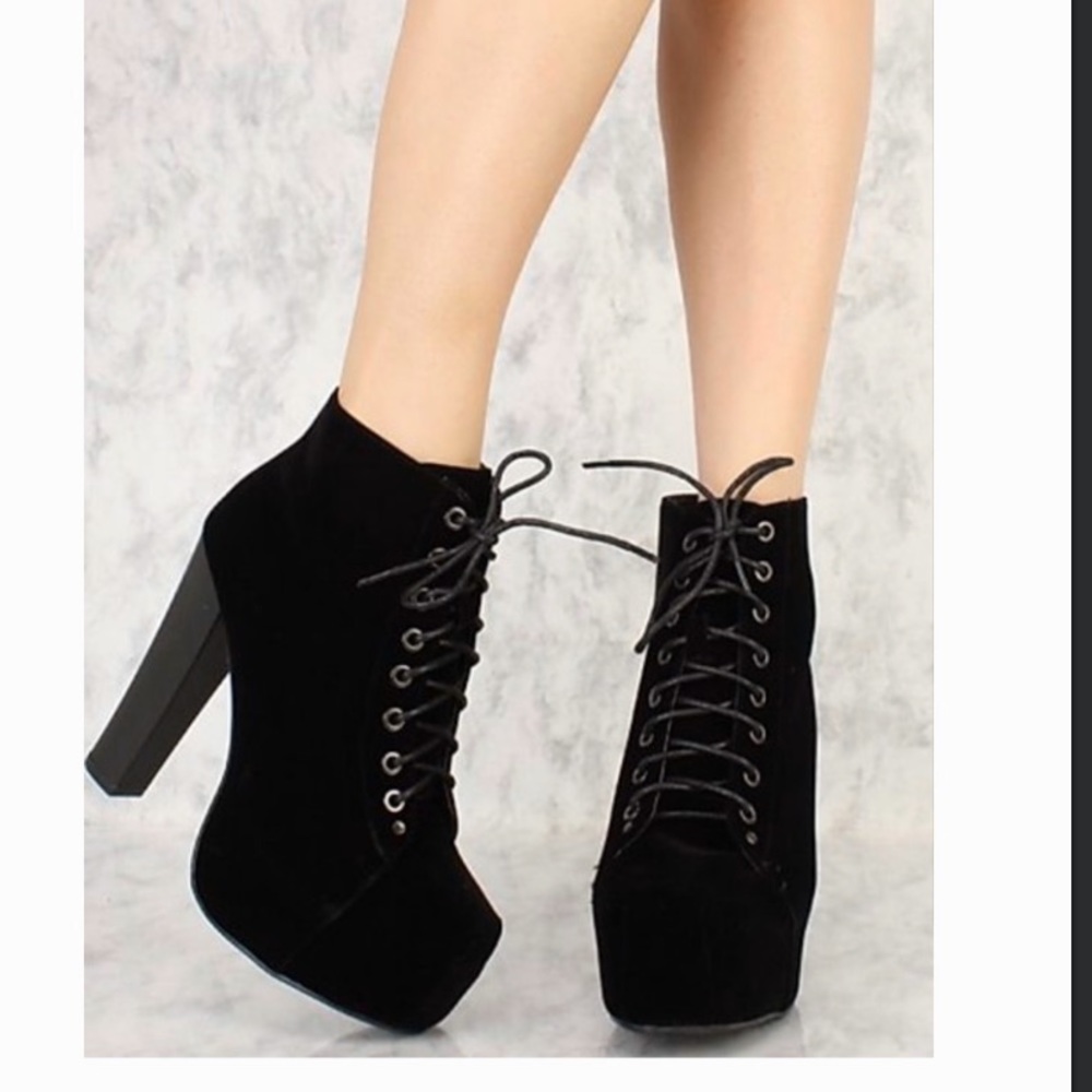 Suede Platform Booties